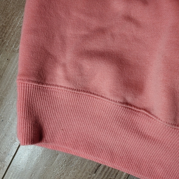 Wild Fable Coral Pink Cropped Drop Shoulder Fleece Pullover Sweatshirt NWOT - Picture 12 of 16